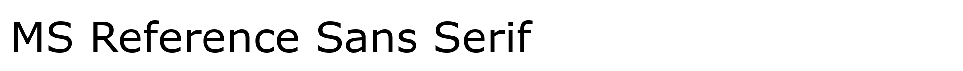 MS Referenz Sans Serif